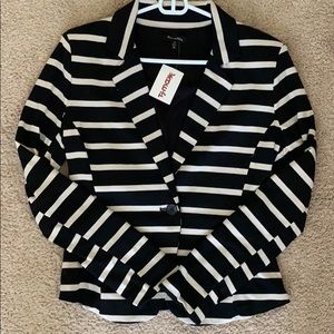 NWT-Black/white striped blazer/jacket -Size Medium